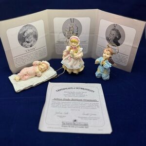 Vtg Ashton-Drake Heirloom Ornaments Set of 3 - Yolanda Bello w/ COA